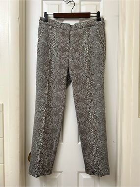 Tory Burch  
Straight Ankle Pants Size 6 Pattern Print Trouser Cuffed